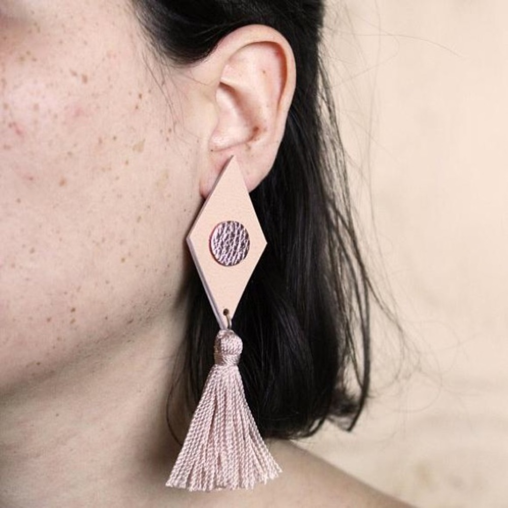 Leather Tassel Earrings